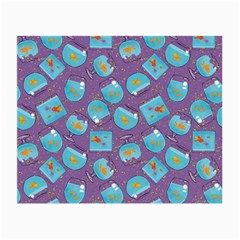 Aquarium With Fish And Sparkles Small Glasses Cloth by SychEva