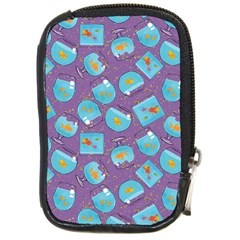 Aquarium With Fish And Sparkles Compact Camera Leather Case