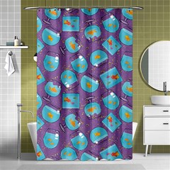 Aquarium With Fish And Sparkles Shower Curtain 48  x 72  (Small) 