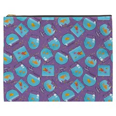 Aquarium With Fish And Sparkles Cosmetic Bag (XXXL)