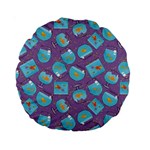 Aquarium With Fish And Sparkles Standard 15  Premium Round Cushions Front