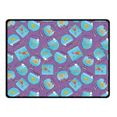 Aquarium With Fish And Sparkles Double Sided Fleece Blanket (small)  by SychEva