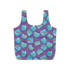 Aquarium With Fish And Sparkles Full Print Recycle Bag (S)