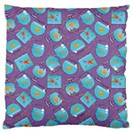 Aquarium With Fish And Sparkles Large Flano Cushion Case (Two Sides) Front