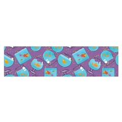 Aquarium With Fish And Sparkles Satin Scarf (Oblong)