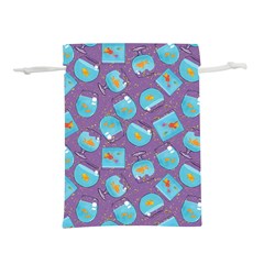 Aquarium With Fish And Sparkles Lightweight Drawstring Pouch (S)