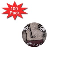 Sketchy Style Head Creepy Mask Drawing 1  Mini Buttons (100 Pack)  by dflcprintsclothing