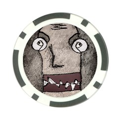 Sketchy Style Head Creepy Mask Drawing Poker Chip Card Guard by dflcprintsclothing