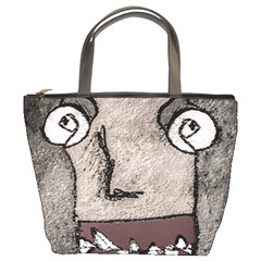 Sketchy Style Head Creepy Mask Drawing Bucket Bag by dflcprintsclothing