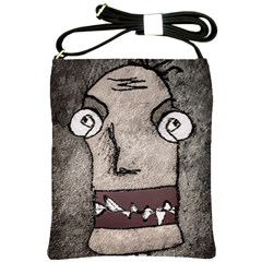 Sketchy Style Head Creepy Mask Drawing Shoulder Sling Bag