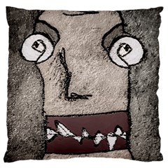 Sketchy Style Head Creepy Mask Drawing Large Cushion Case (one Side) by dflcprintsclothing