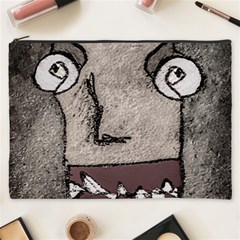 Sketchy Style Head Creepy Mask Drawing Cosmetic Bag (xxxl) by dflcprintsclothing