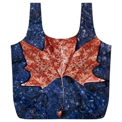 Wet Leaves Botanical Motif Photo Full Print Recycle Bag (xl) by dflcprintsclothing