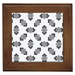 Black White Minimal Art Framed Tile by designsbymallika