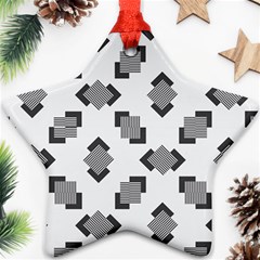 Black White Minimal Art Ornament (star) by designsbymallika