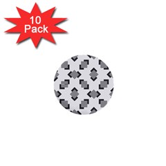 Black White Minimal Art 1  Mini Buttons (10 Pack)  by designsbymallika