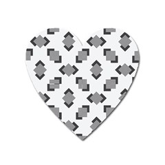 Black White Minimal Art Heart Magnet by designsbymallika