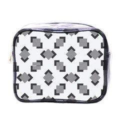 Black White Minimal Art Mini Toiletries Bag (one Side) by designsbymallika