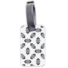 Black White Minimal Art Luggage Tag (two Sides) by designsbymallika