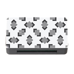 Black White Minimal Art Memory Card Reader With Cf by designsbymallika