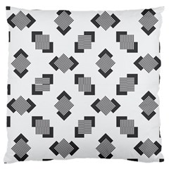 Black White Minimal Art Large Cushion Case (two Sides) by designsbymallika