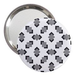 Black White Minimal Art 3  Handbag Mirrors by designsbymallika