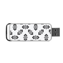 Black White Minimal Art Portable Usb Flash (one Side) by designsbymallika