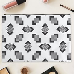 Black White Minimal Art Cosmetic Bag (xxl) by designsbymallika