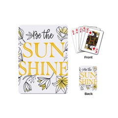 Be The Sunshine Playing Cards Single Design (mini) by designsbymallika