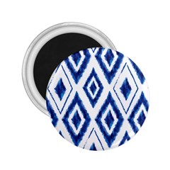 Blue Diamond Pattern 2 25  Magnets by designsbymallika