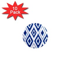 Blue Diamond Pattern 1  Mini Magnet (10 Pack)  by designsbymallika