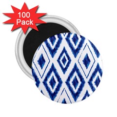 Blue Diamond Pattern 2 25  Magnets (100 Pack)  by designsbymallika