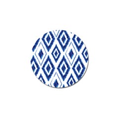 Blue Diamond Pattern Golf Ball Marker by designsbymallika