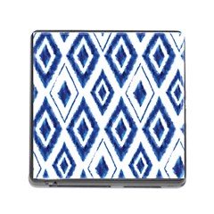 Blue Diamond Pattern Memory Card Reader (square 5 Slot) by designsbymallika