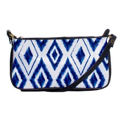 Blue Diamond Pattern Shoulder Clutch Bag by designsbymallika