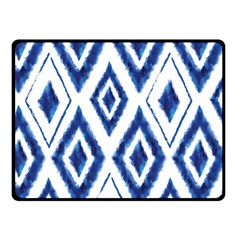 Blue Diamond Pattern Fleece Blanket (small) by designsbymallika