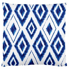 Blue Diamond Pattern Large Cushion Case (one Side) by designsbymallika