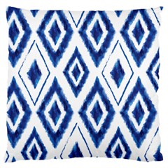 Blue Diamond Pattern Standard Flano Cushion Case (two Sides) by designsbymallika