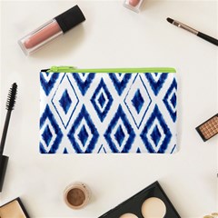 Blue Diamond Pattern Cosmetic Bag (xs) by designsbymallika