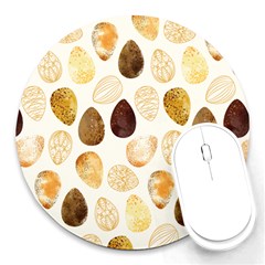 Golden Egg Easter Round Mousepads by designsbymallika