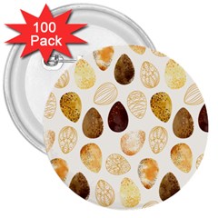 Golden Egg Easter 3  Buttons (100 Pack)  by designsbymallika