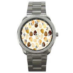 Golden Egg Easter Sport Metal Watch by designsbymallika