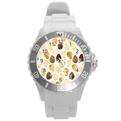 Golden Egg Easter Round Plastic Sport Watch (l) by designsbymallika