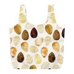 Golden Egg Easter Full Print Recycle Bag (l) by designsbymallika