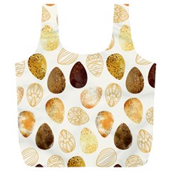 Golden Egg Easter Full Print Recycle Bag (xl) by designsbymallika