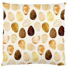 Golden Egg Easter Large Flano Cushion Case (one Side) by designsbymallika