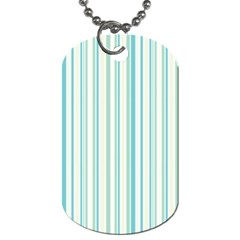 Green Stripes Dog Tag (two Sides) by designsbymallika