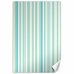 Green Stripes Canvas 24  X 36  by designsbymallika