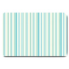 Green Stripes Large Doormat  by designsbymallika