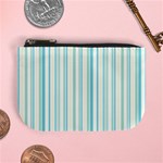 Green Stripes Mini Coin Purse Front